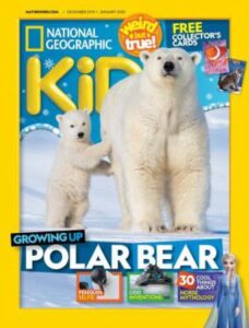Magazine cover with polar bears on it