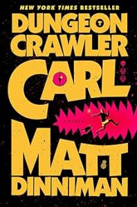 The title is in bright yellow on a black background. In a pink shape that looks like sharp teeth, a man is running in his underwear with a cat and a stick of dynamite.