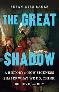 The cover has an old fashioned illustration of a sickly boy in bed. Standing beside the bed is a woman in a bonnet and two young boys.