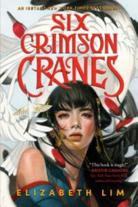 image of book cover with young woman surrounded by five cranes