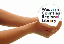 image of hands holding library logo