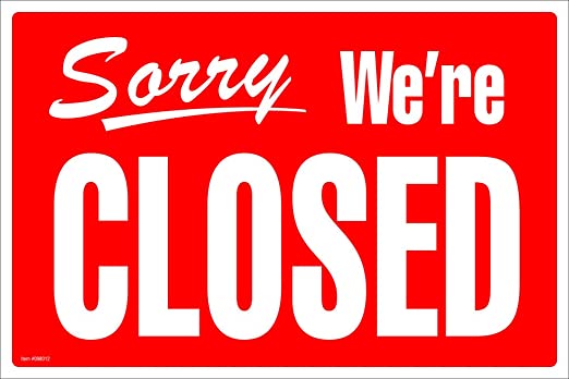 image of Sorry we're closed