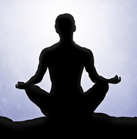 image of someone meditating