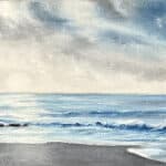 image of painting of a seashore