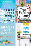image of four book covers about spring cleaning
