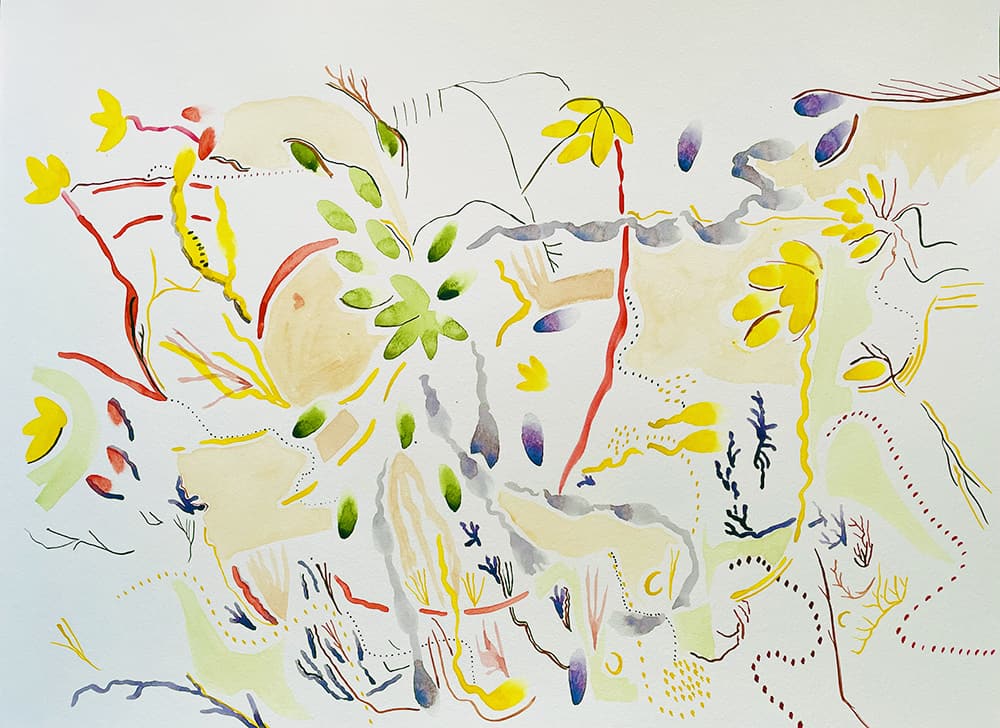 image of a painting with a wide variety of colourful flowers
