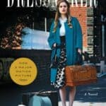 book cover with young woman holding a suitcase