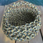 basket made out of fishing rope