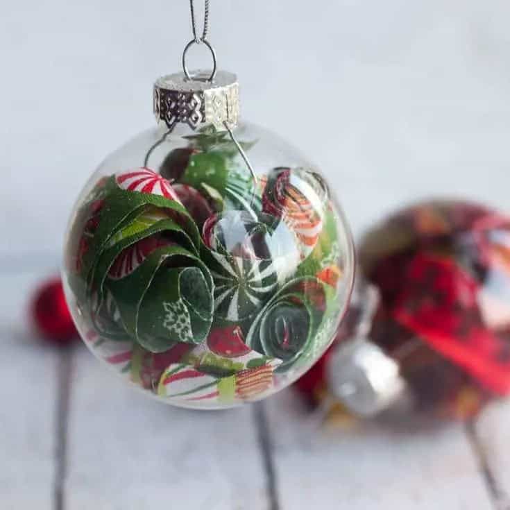 clear glass Christmas ornament