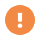 exclamation mark in orange circle