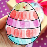 image of an Easter egg paper ornament