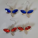 image of four dragonfly earrings