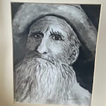 image of a painting of an older man wearing a hat