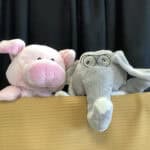 image of a pig and an elephant puppet