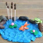 image of a pond made of play dough