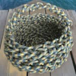 image of a basket made of rope.