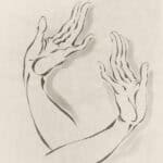 image of a drawing of two hands and wrists