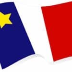 image of the Acadian flag